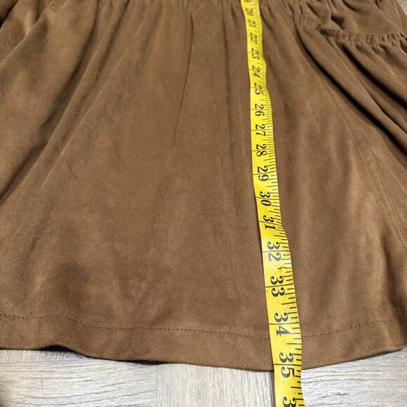 Free People Abbie Vegan Suede Mini Dress Women's Size Large Brown Boho - Picture 10 of 12